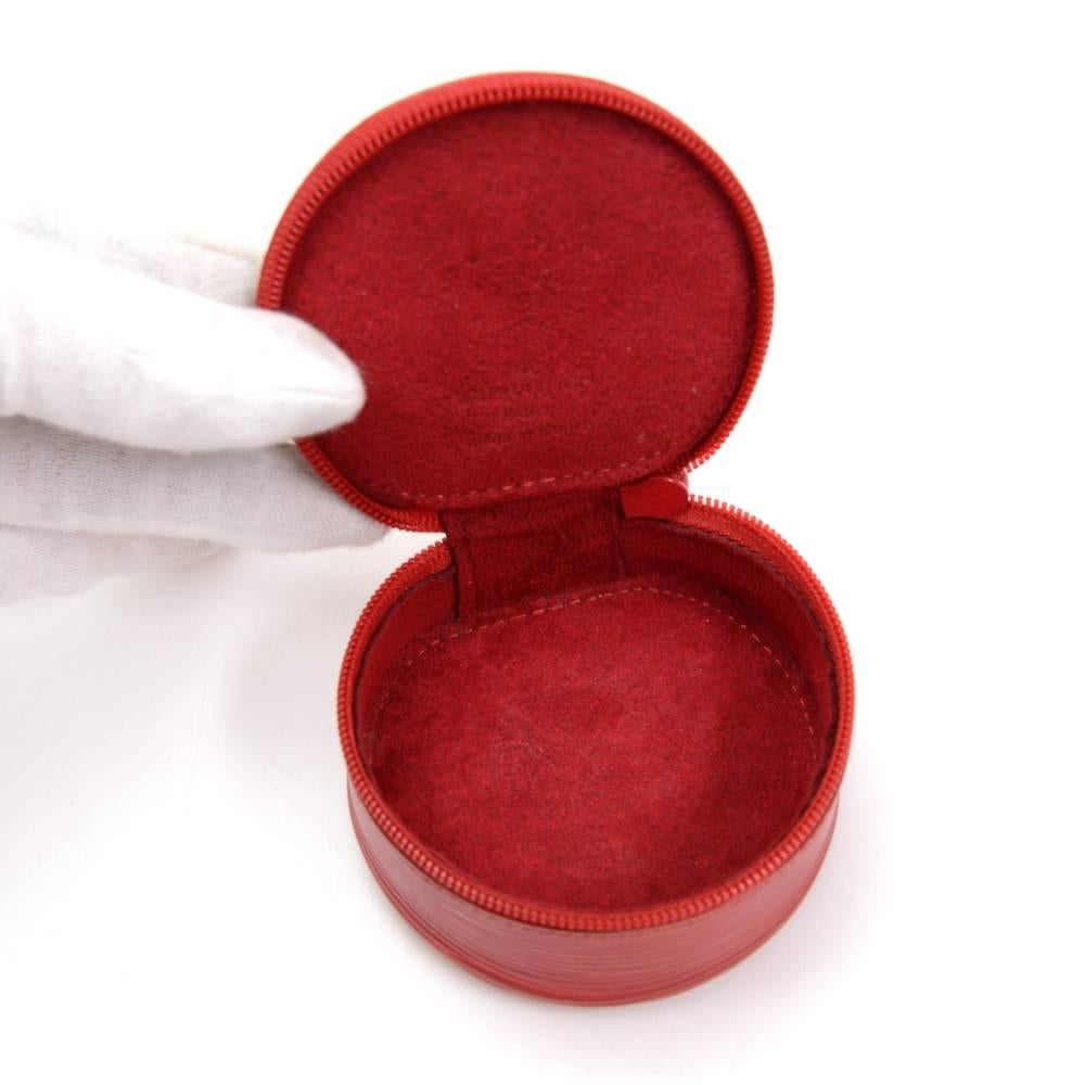 Louis Vuitton Ecrin Bijoux Red Epi Leather Mini Jewelry Case 5