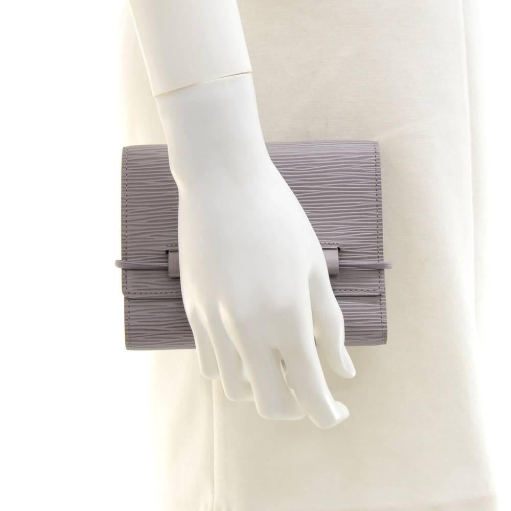 Louis Vuitton Portefeullie Elastique Lilac Epi Leather Trifold Wallet 1