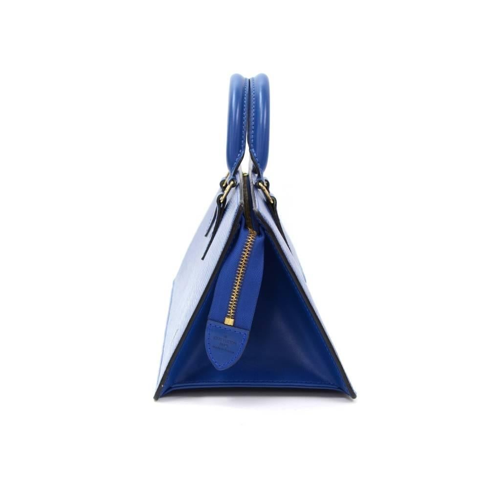 Women's Vintage Louis Vuitton Sac Triangle Blue Epi Leather Hand Bag