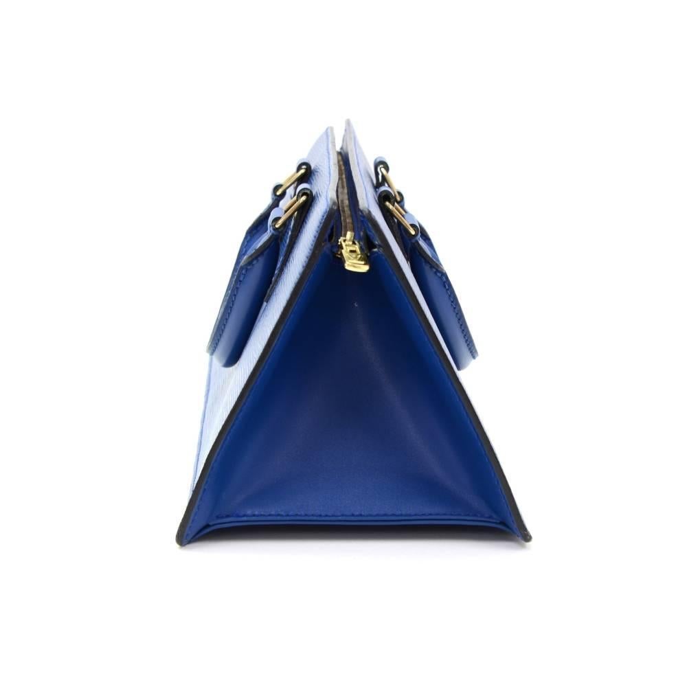 Vintage Louis Vuitton Sac Triangle Blue Epi Leather Hand Bag 1