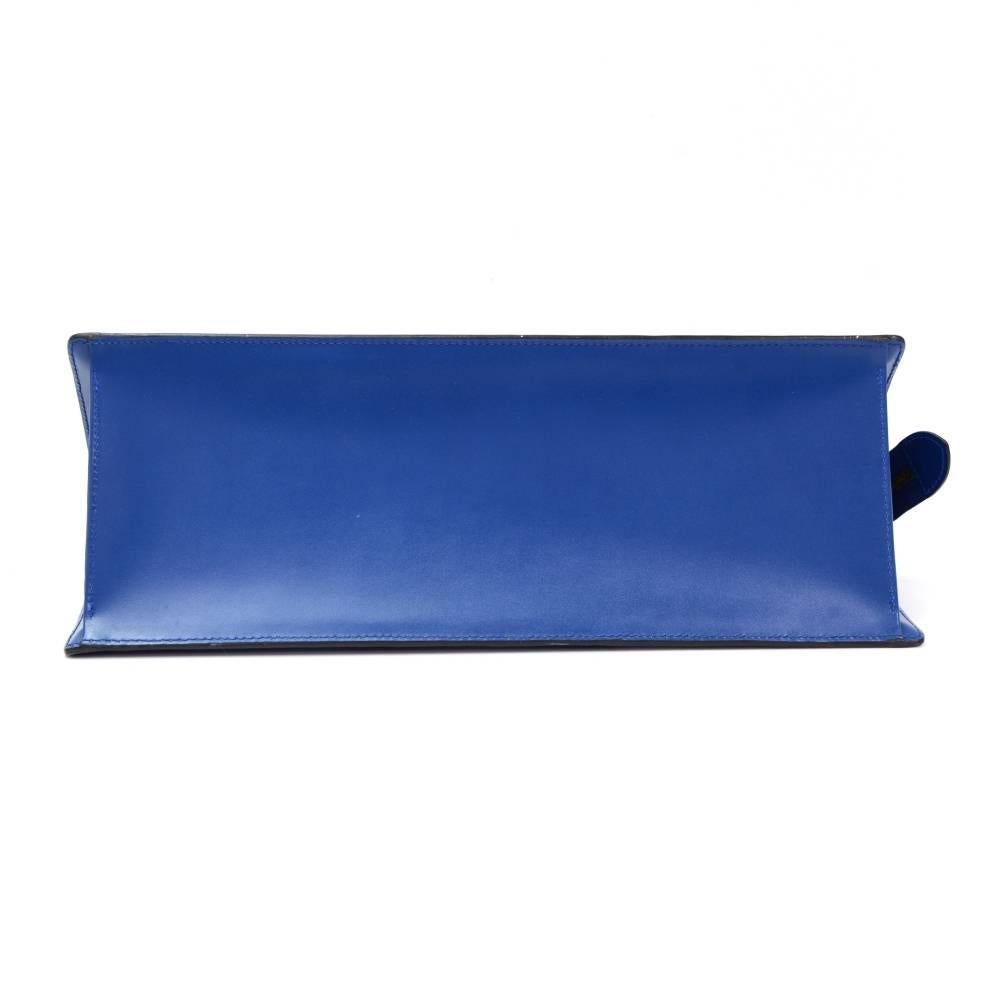 Vintage Louis Vuitton Sac Triangle Blue Epi Leather Hand Bag 2
