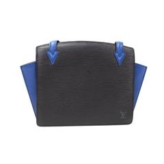 Vintage Louis Vuitton Varenne Vio Black Blue Epi Leather Hand Bag