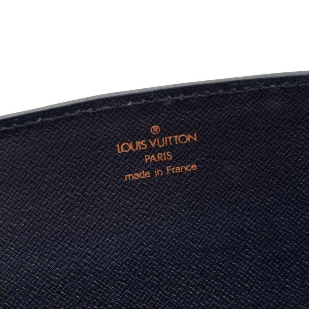Vintage Louis Vuitton Varenne Vio Black Blue Epi Leather Hand Bag 3