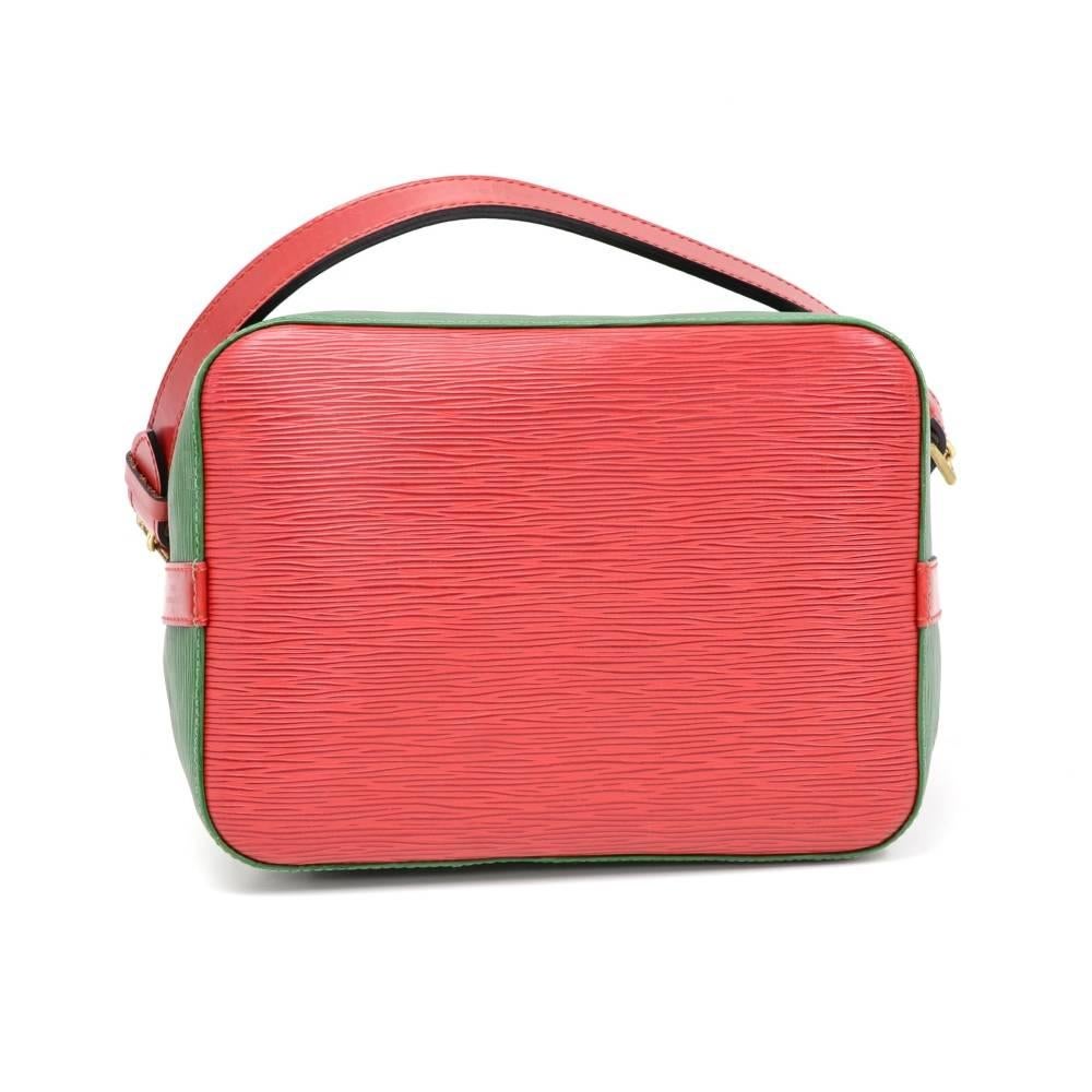 Women's Vintage Louis Vuitton Petit Noe Green Red Vio Epi Leather Shoulder Bag