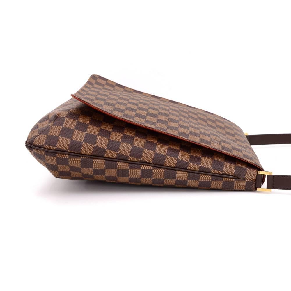 Louis Vuitton Musette Ebene Damier Canvas Large Shoulder Bag In Excellent Condition In Fukuoka, Kyushu