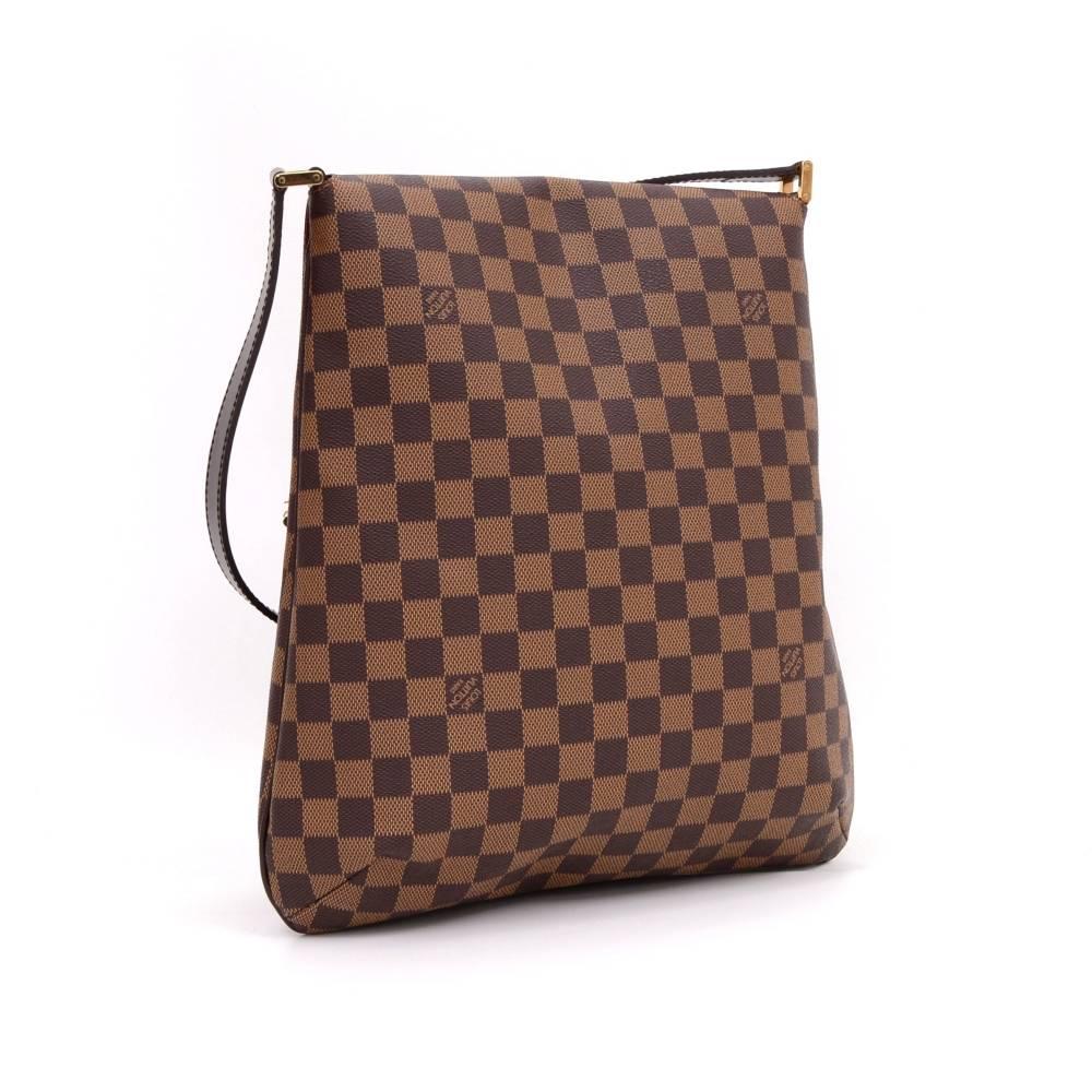 Brown Louis Vuitton Musette Ebene Damier Canvas Large Shoulder Bag