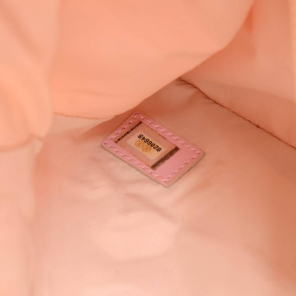 Chanel Travel Line Light Pink Jacquard Nylon Large Tote Bag For Sale 5