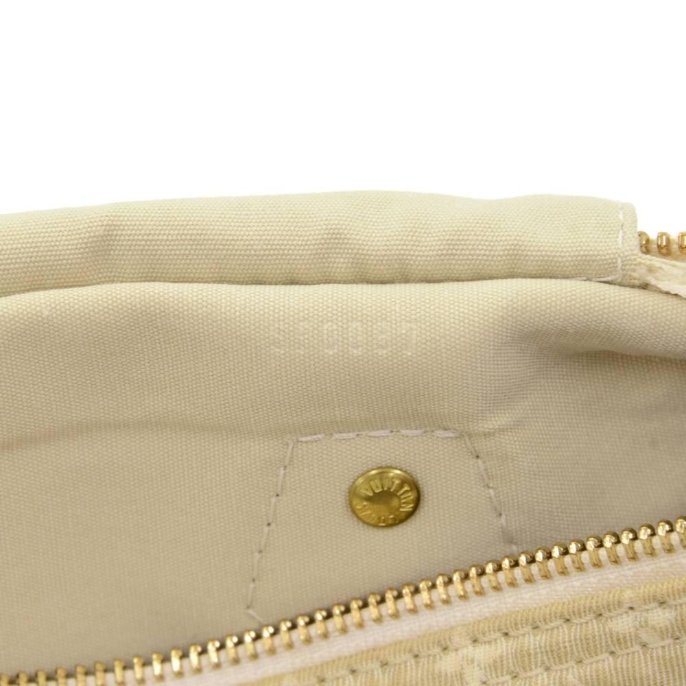 Louis Vuitton Speedy 30 White Dune Mini Monogram Lin Hand Bag 4
