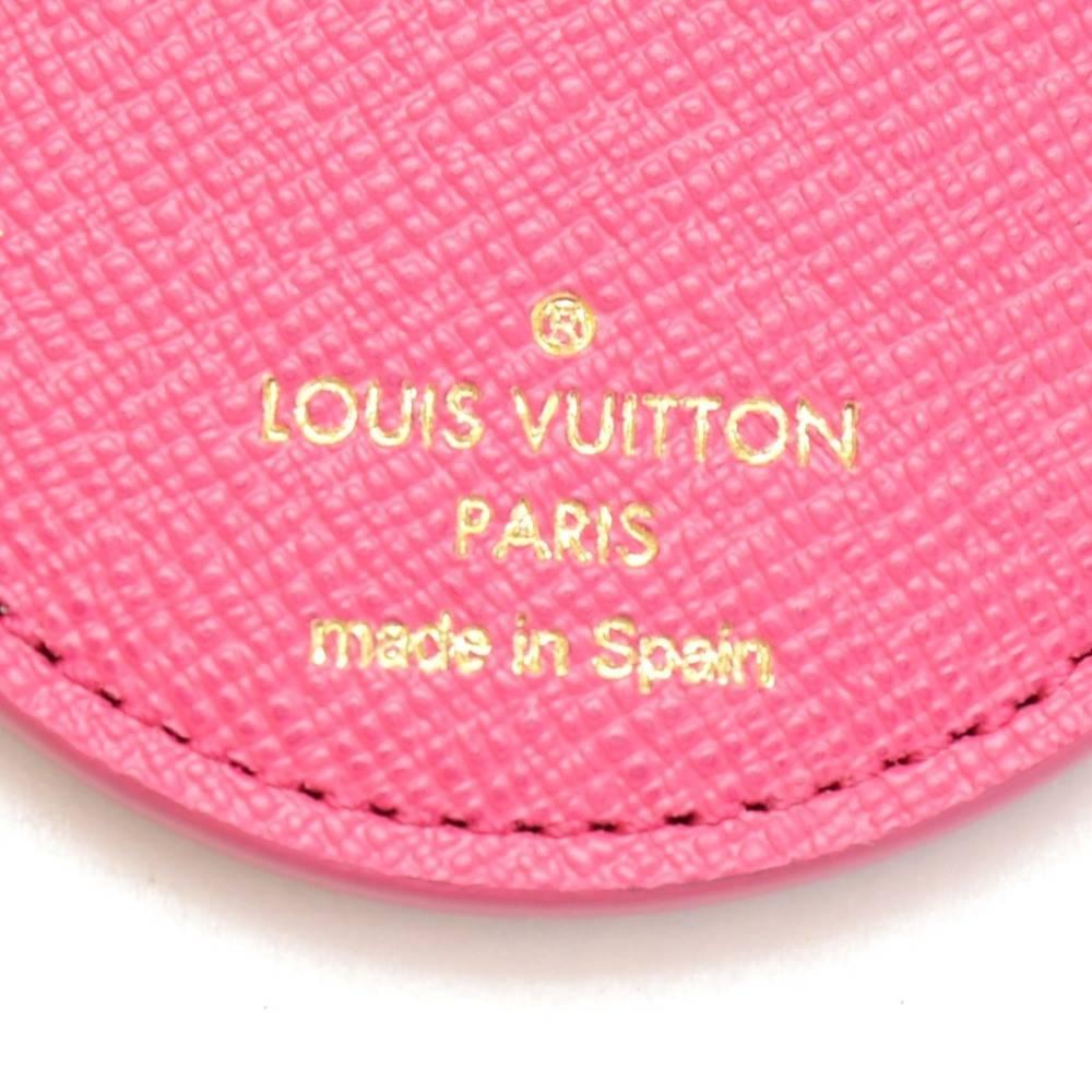 Louis Vuitton Illustre Pink Posies Ebene Damier Gold Tone Key Chain / Holder 1