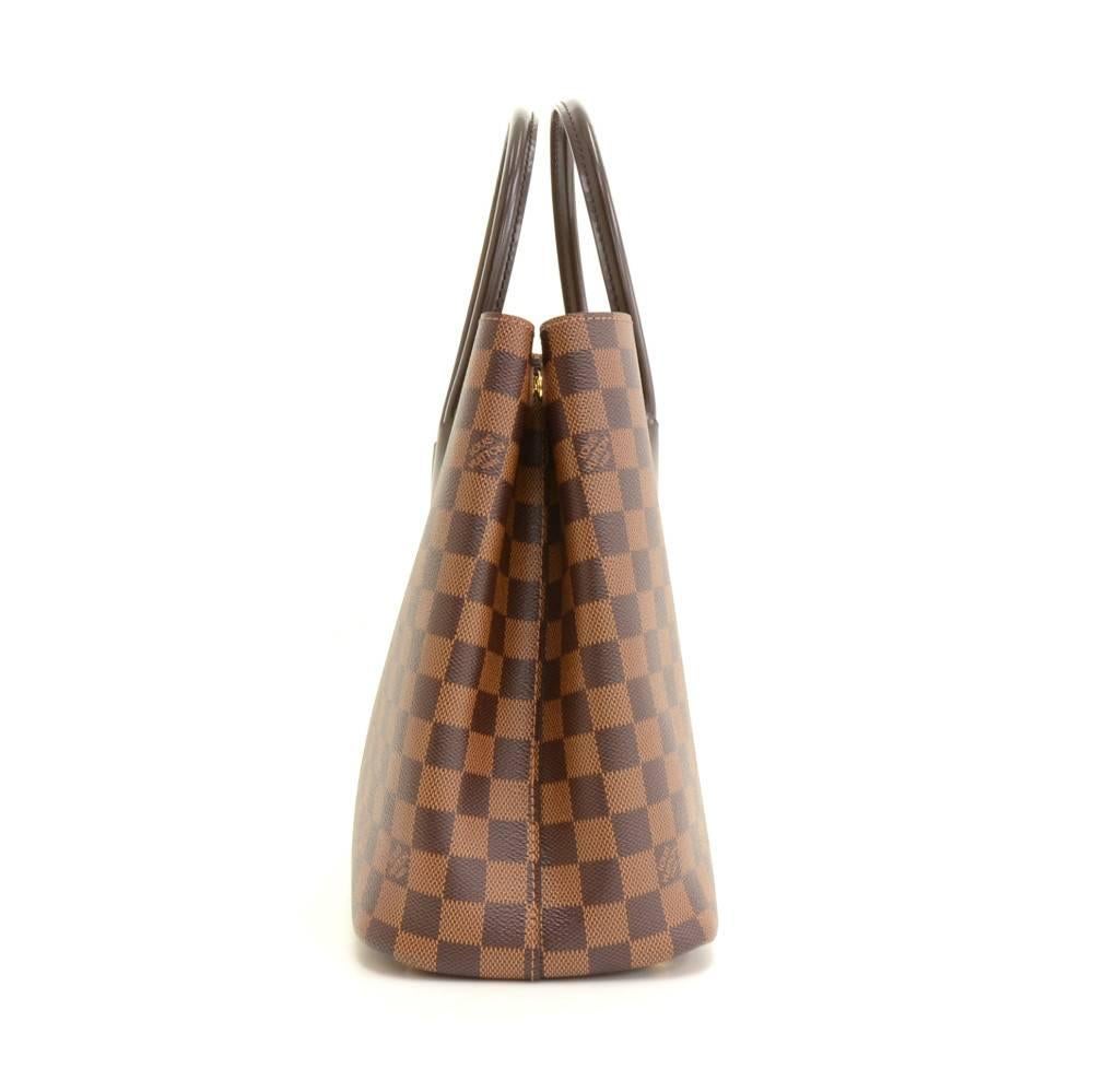 Women's Louis Vuitton Kensington Ebene Damier Canvas 2 way Bag