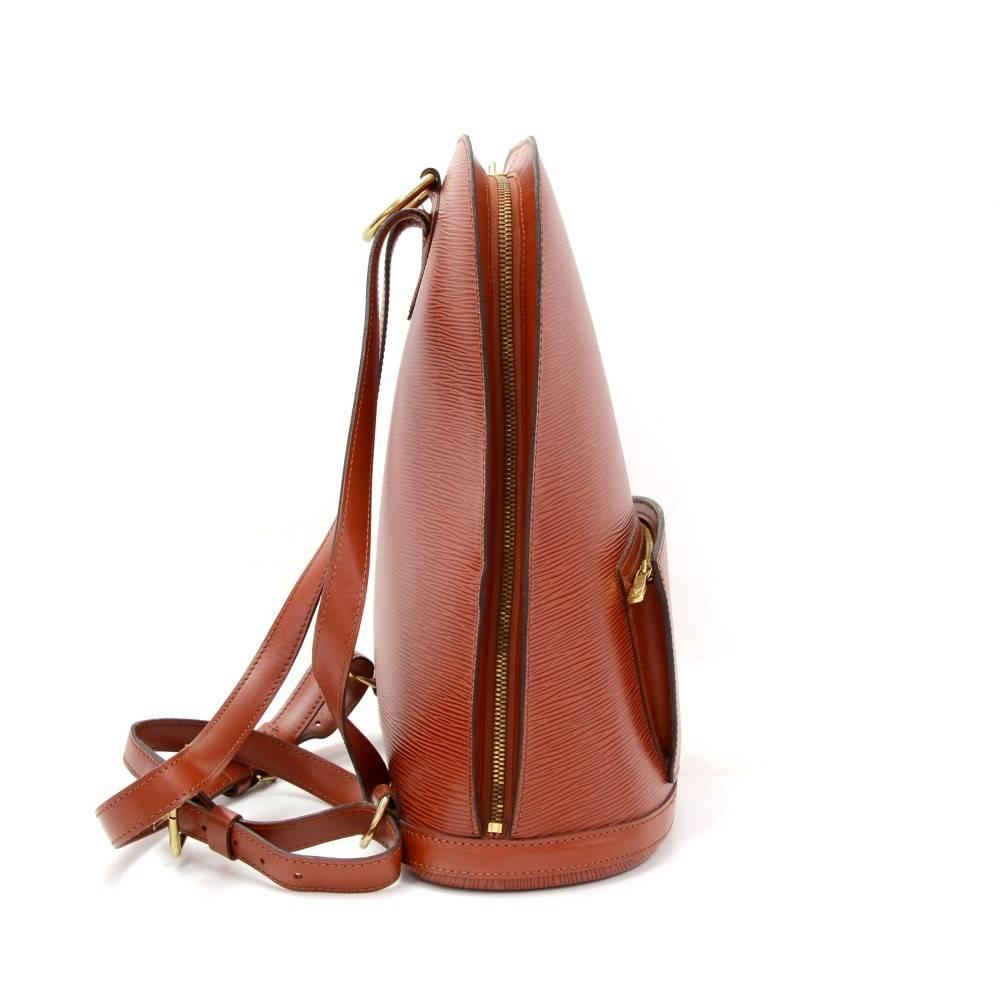 Women's Vintage Louis Vuitton Gobelins Brown Kenyan Fawn Epi Leather Large Backpack Bag