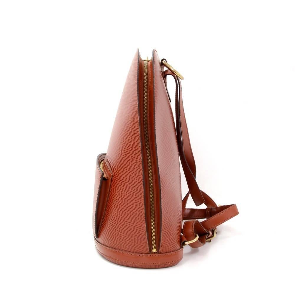 Vintage Louis Vuitton Gobelins Brown Kenyan Fawn Epi Leather Large Backpack Bag 1