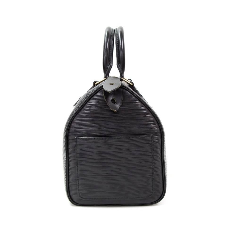 Women's Vintage Louis Vuitton Speedy 25 Black Epi Leather City Hand Bag
