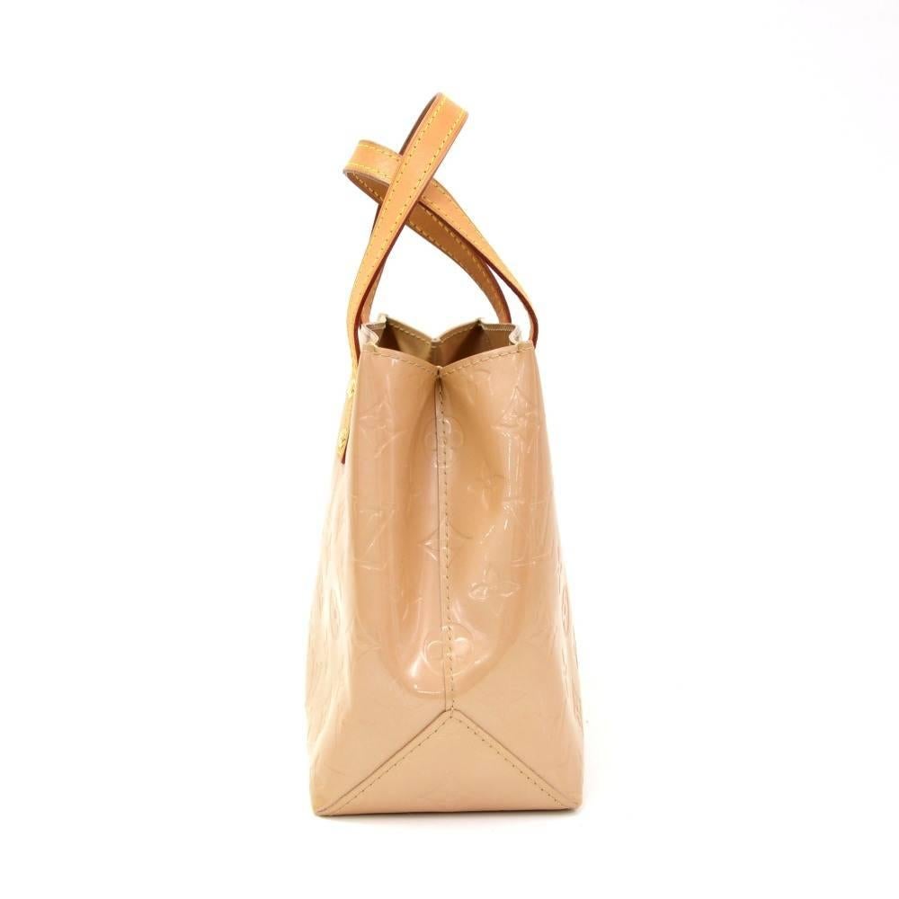 Women's Louis Vuitton Reade PM Beige Noisette Vernis Leather Hand Bag