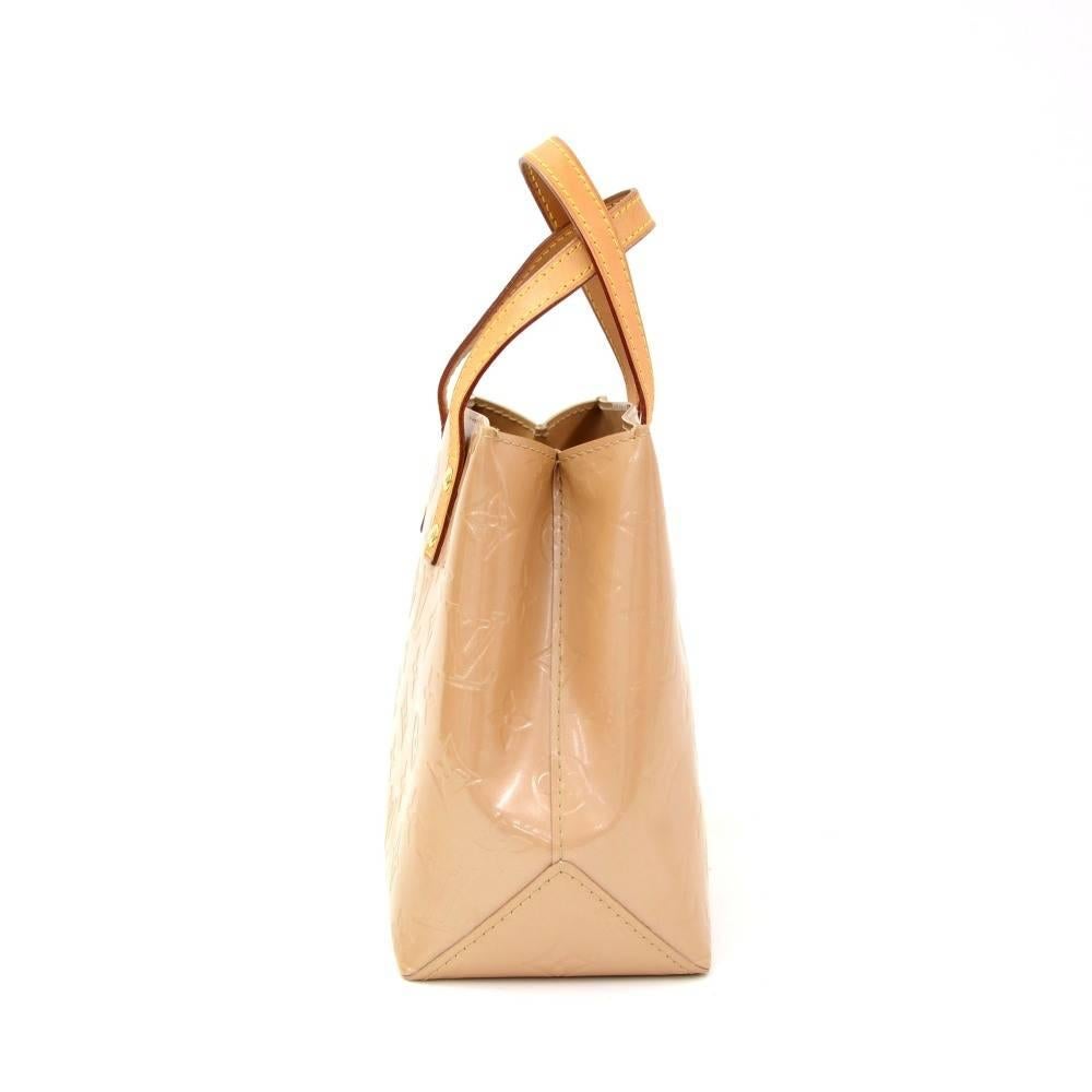 Louis Vuitton Reade PM Beige Noisette Vernis Leather Hand Bag In Good Condition In Fukuoka, Kyushu