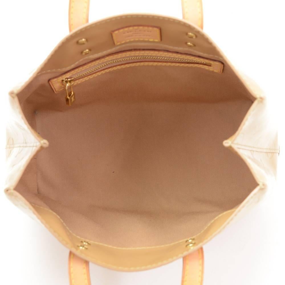 Louis Vuitton Reade PM Beige Noisette Vernis Leather Hand Bag 5