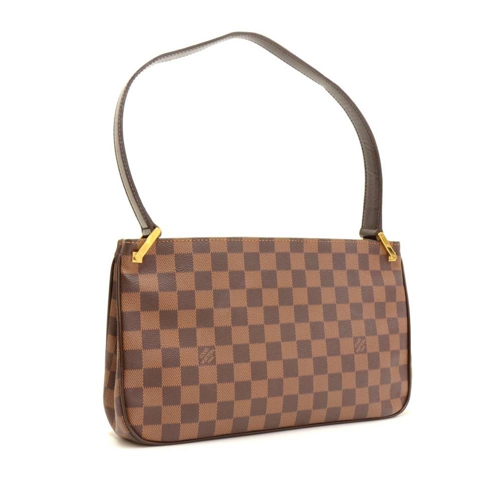 Brown Louis Vuitton Aubagne Ebene Damier Canvas Shoulder Bag