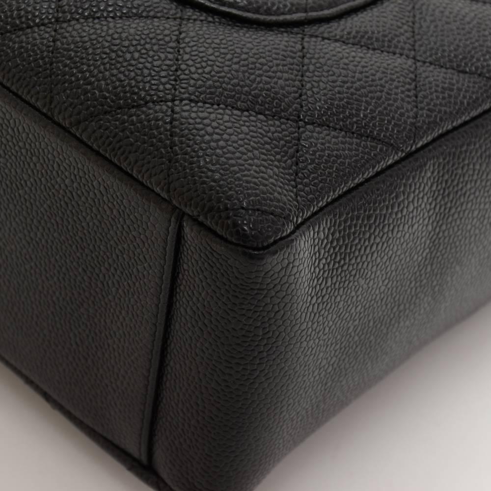 Chanel PST Black Caviar Quilted Leather Medium Grand Shopping Tote Bag 2