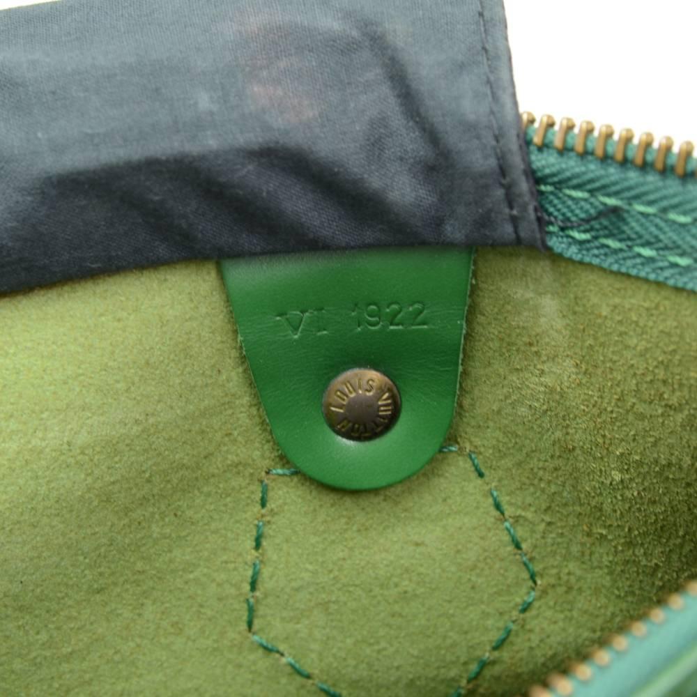 Vintage Louis Vuitton Speedy 30 Green Epi Leather City Hand Bag 2