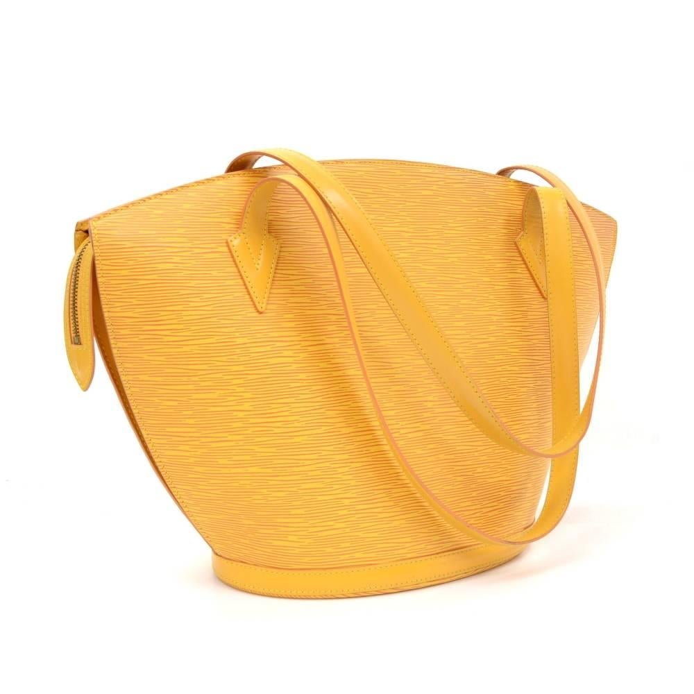 Vintage Louis Vuitton Saint Jacques GM Yellow Epi Leather Shoulder Bag In Good Condition In Fukuoka, Kyushu