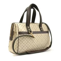 Louis Vuitton Josephine GM Khaki Mini Monogram Canvas Hand Bag + Strap