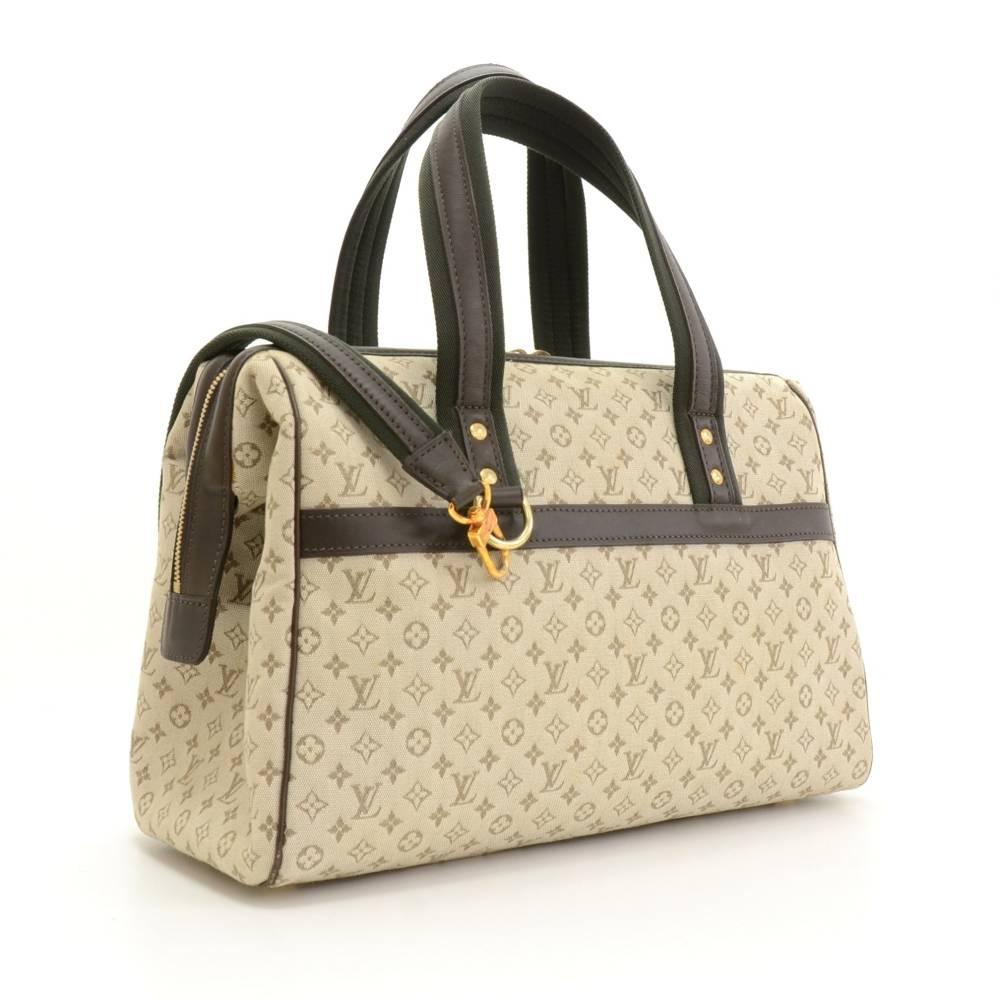 Beige Louis Vuitton Josephine GM Khaki Mini Monogram Canvas Hand Bag + Strap For Sale