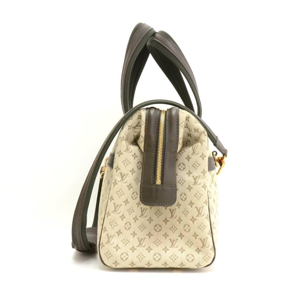 Women's Louis Vuitton Josephine GM Khaki Mini Monogram Canvas Hand Bag + Strap For Sale