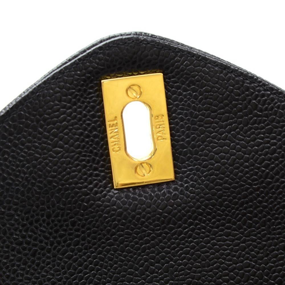 Chanel XL Supermodel Black Caviar Leather Shoulder Tote Bag 3