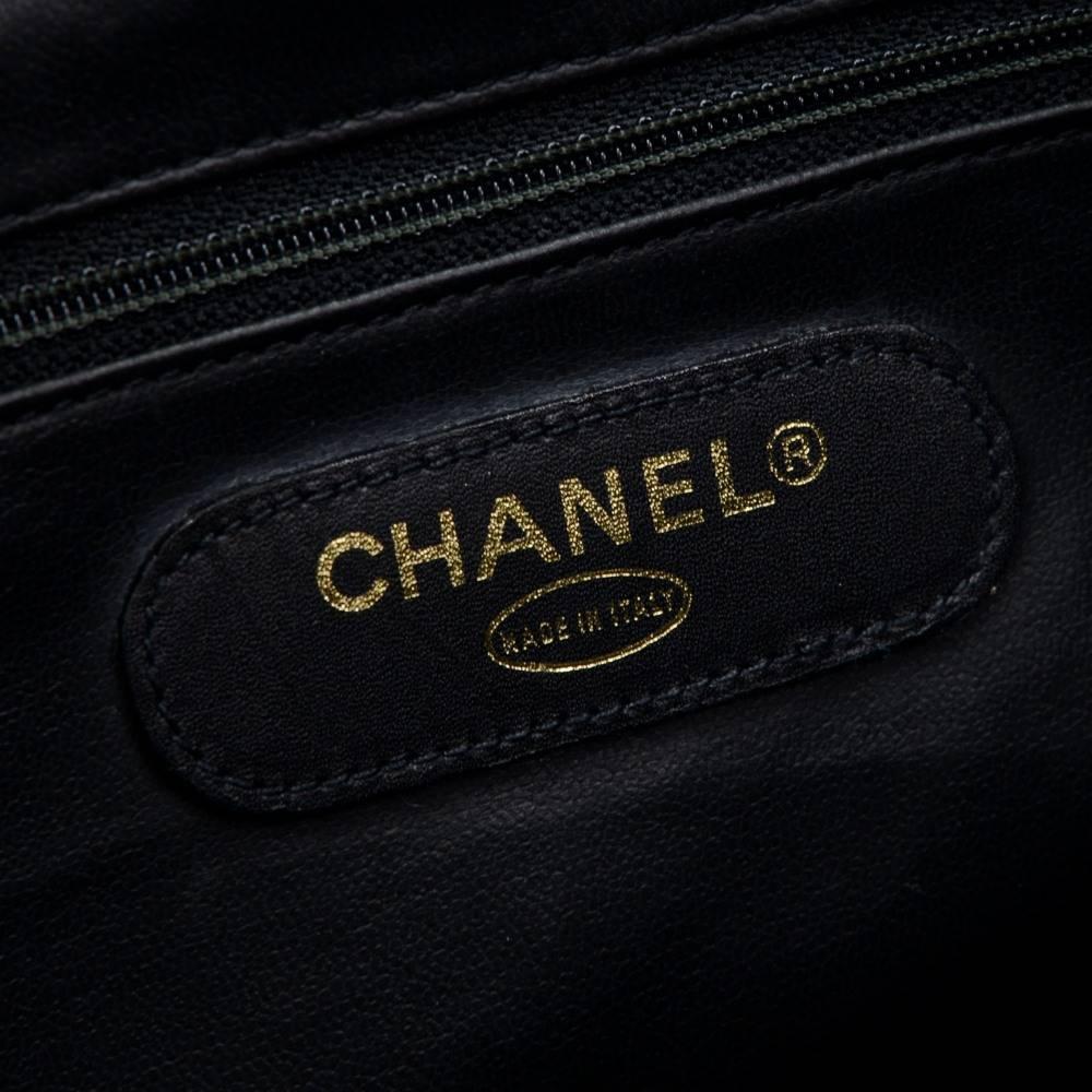 Chanel XL Supermodel Black Caviar Leather Shoulder Tote Bag 4