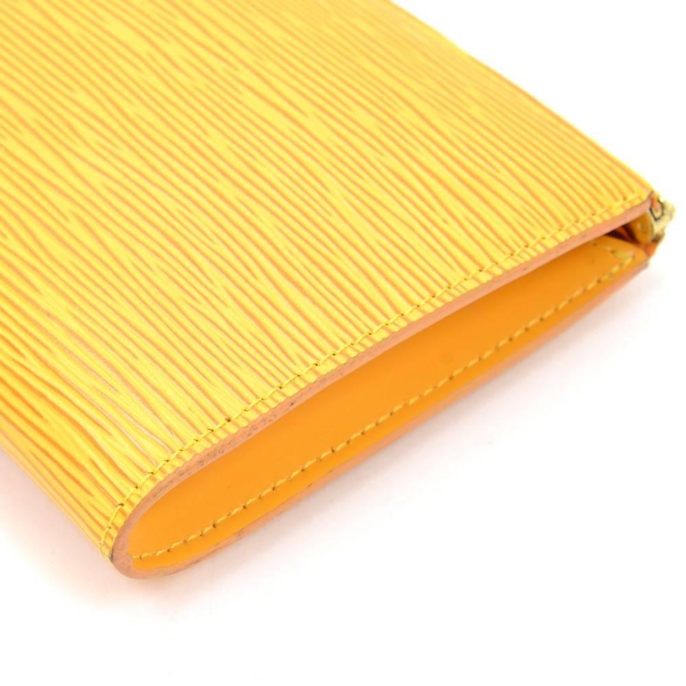 Louis Vuitton Pochette Accessories Yellow Epi Leather Hand Bag 3