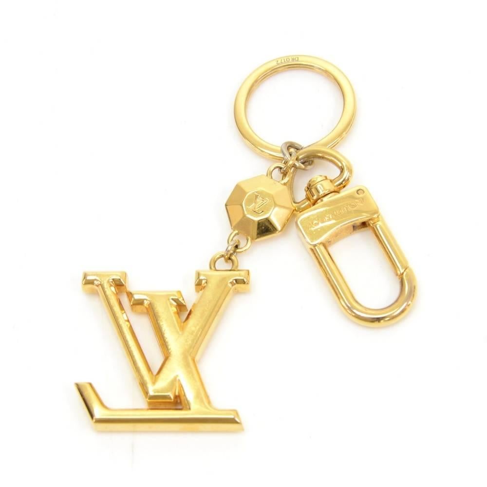 Louis Vuitton Facettes Gold Tone Key Chain/ Bag Charm In Good Condition In Fukuoka, Kyushu