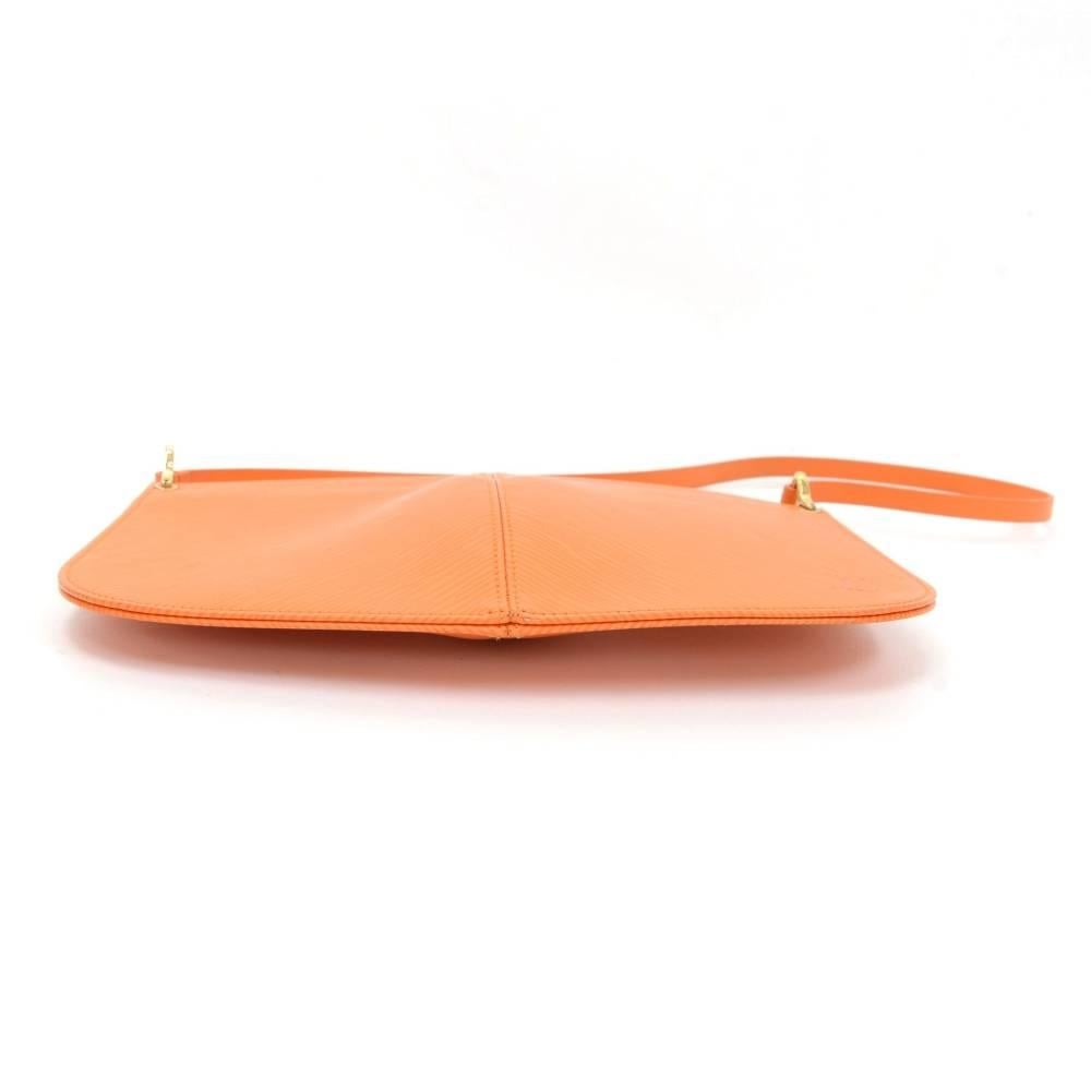 Louis Vuitton Pochette Demi Lune Orange  Epi Leather Hand Bag 1