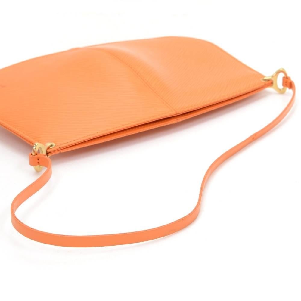 Louis Vuitton Pochette Demi Lune Orange  Epi Leather Hand Bag 2