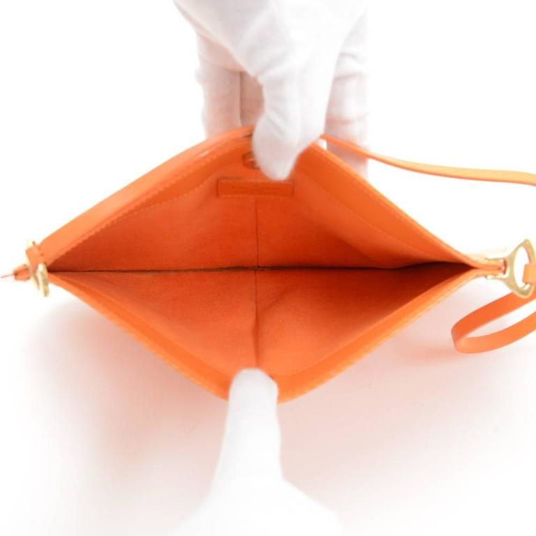 Louis Vuitton Pochette Demi Lune Orange Epi Leather Hand Bag at 1stDibs