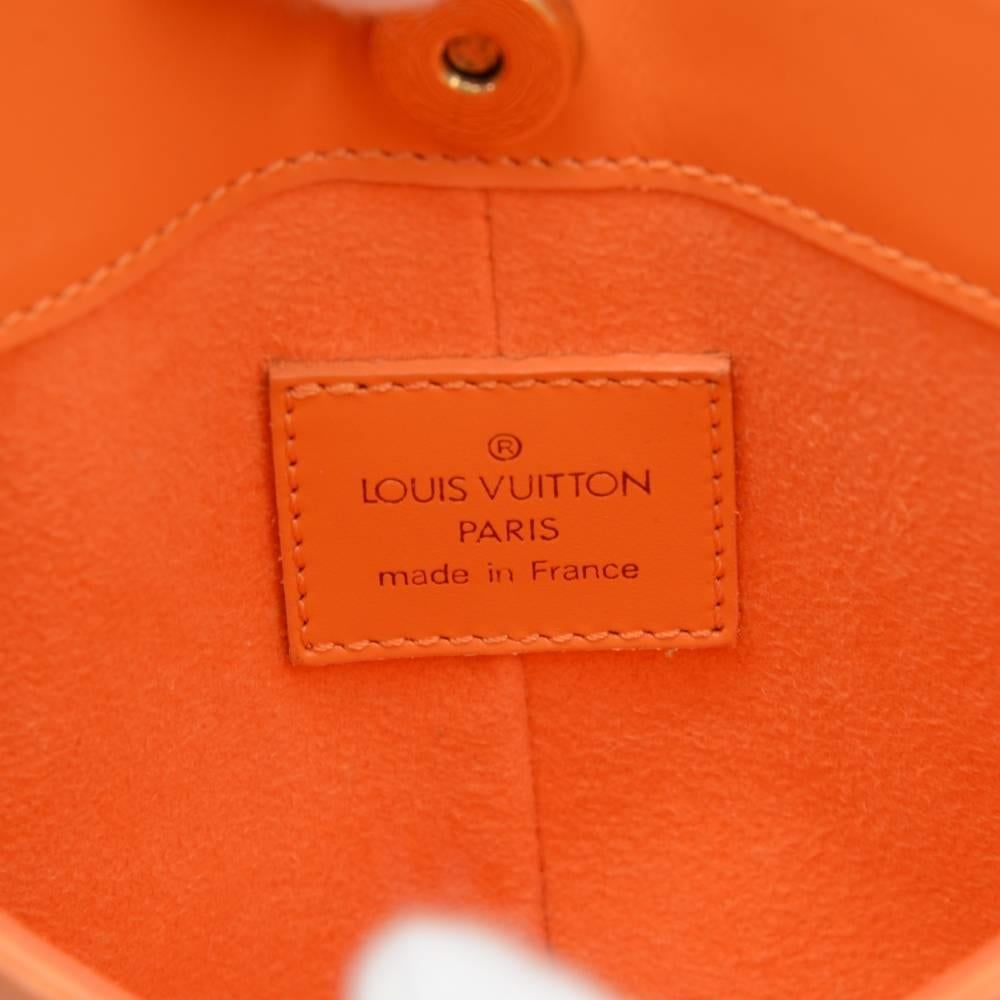 Louis Vuitton Pochette Demi Lune Orange  Epi Leather Hand Bag 4