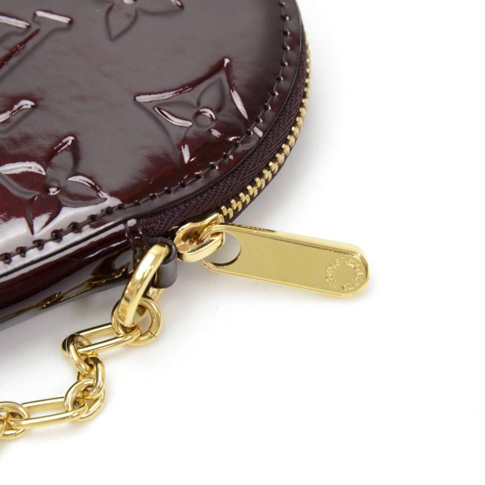 Louis Vuitton Porte Monnaies Cruer Amarante Vernis Leather Heart Shaped CoinCase 1