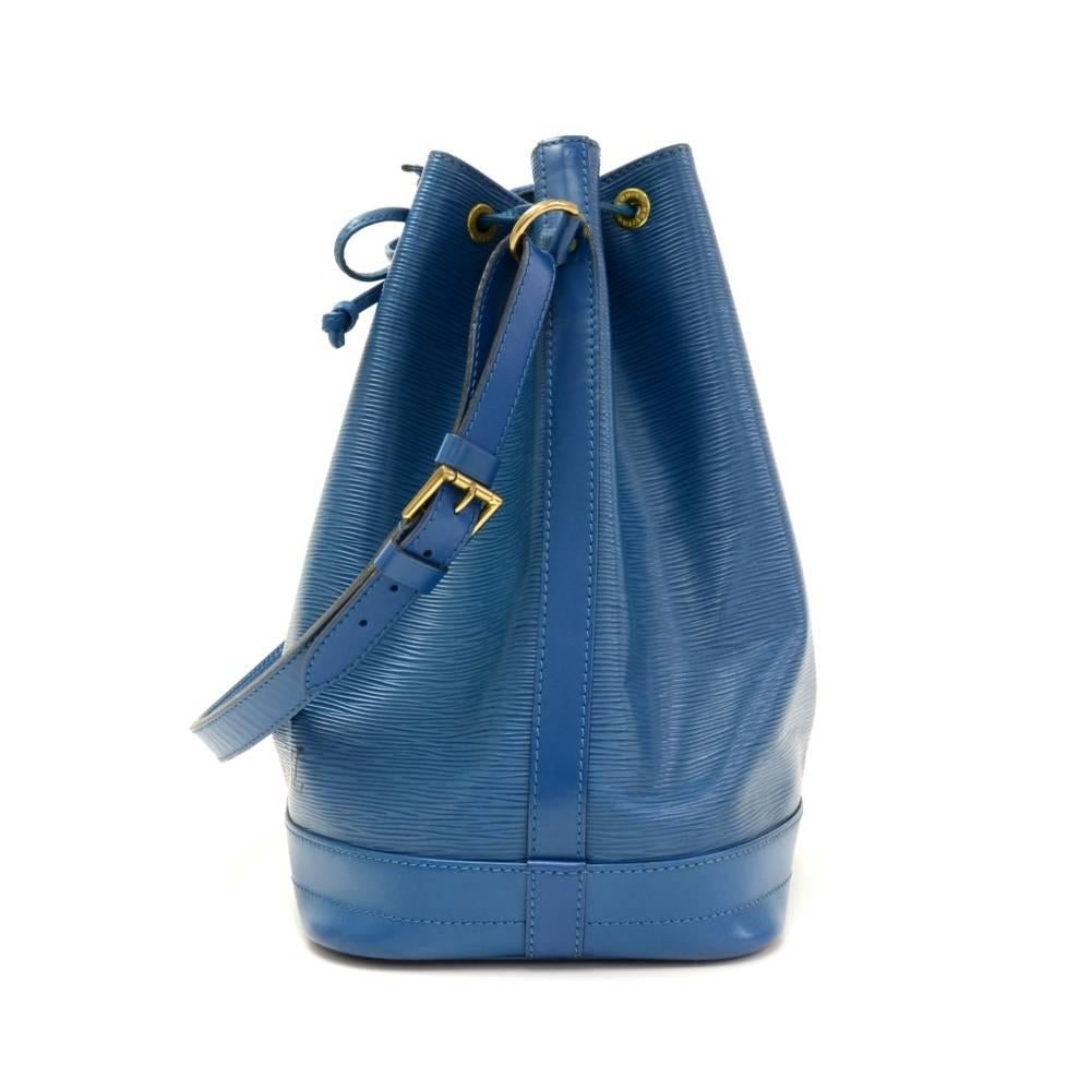 Vintage Louis Vuitton Noe Large Blue Epi Leather Shoulder Bag 1