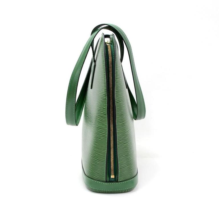 Louis Vuitton Green Epi Leather Lussac Bag.  Luxury Accessories, Lot  #16027