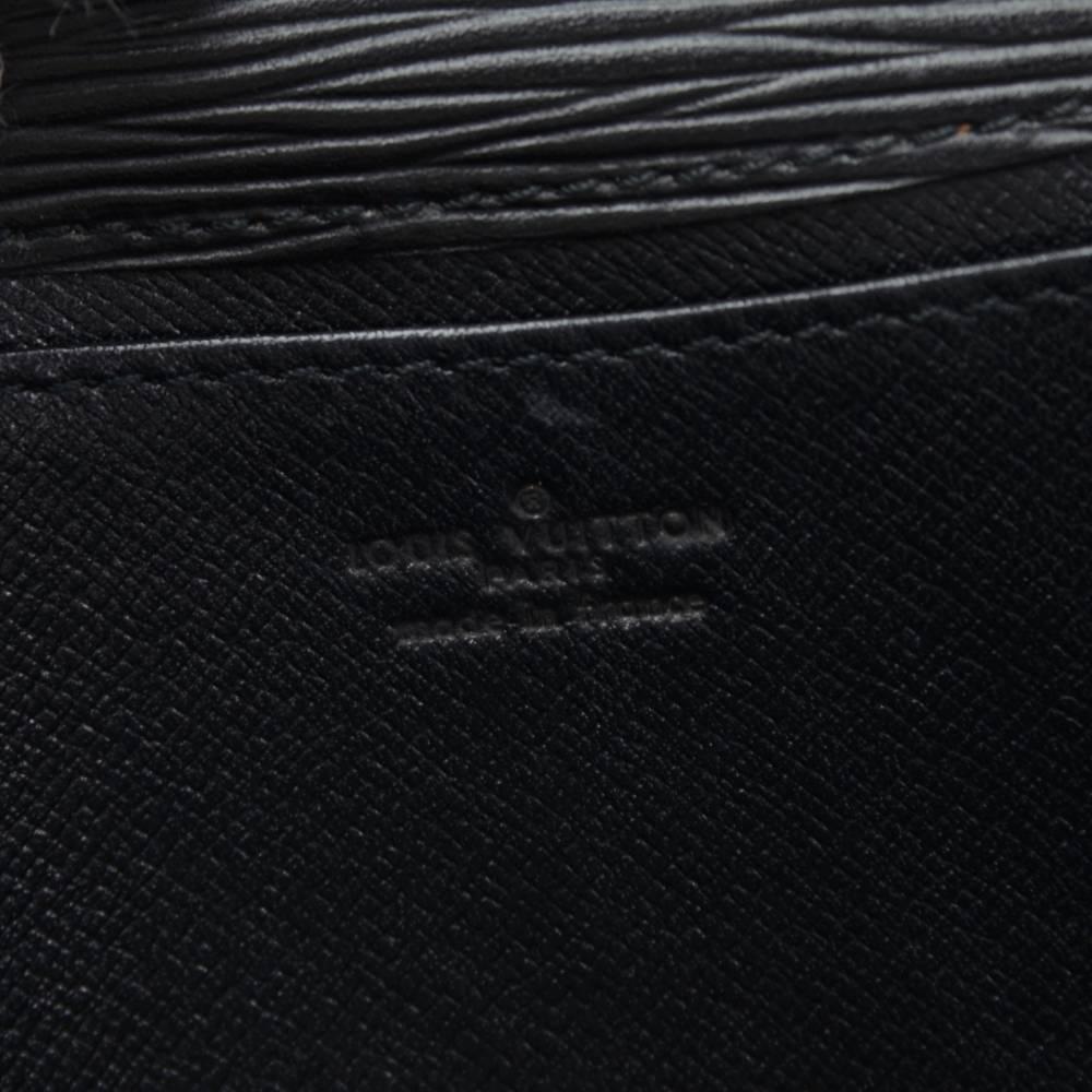 Vintage Louis Vuitton Art Deco PM Black Epi Leather Clutch Pouch Bag 6