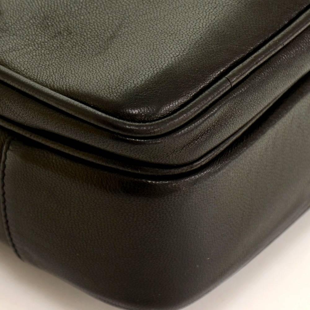 Chanel Black Lambskin Leather Medium Shoulder Tote Bag 3