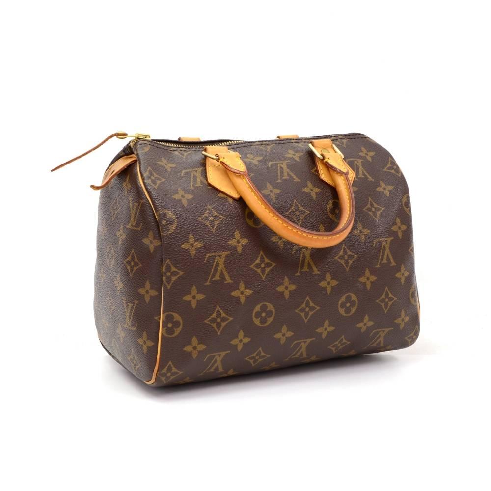 Brown Louis Vuitton Speedy 25 Monogram Canvas City Hand Bag