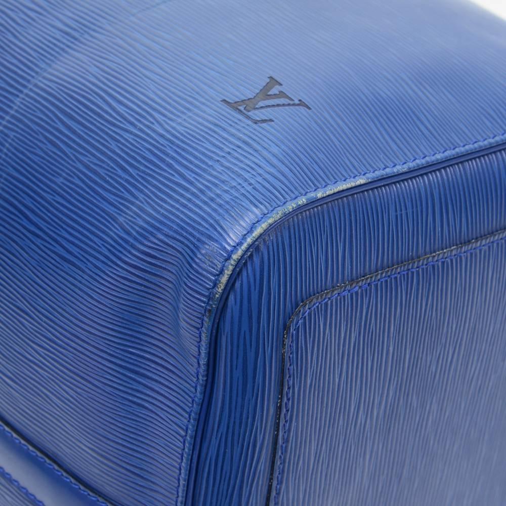 Louis Vuitton Keepall 55 Blue Epi Leather Duffle Travel Bag 4