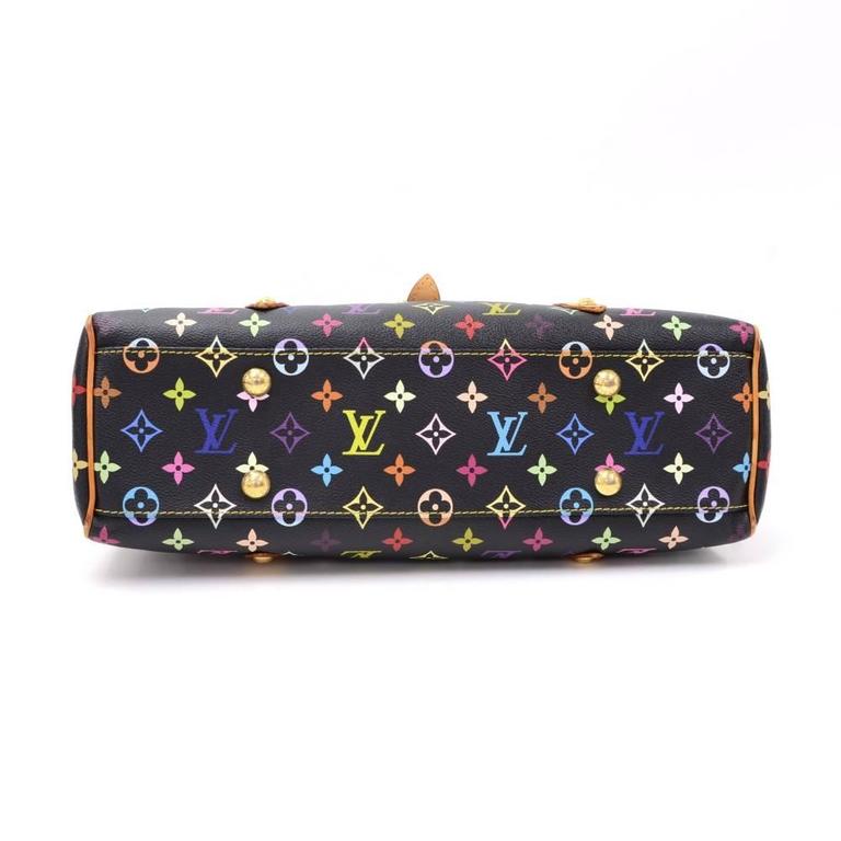 Louis Vuitton Monogram Black Multicolor Aurelia MM Tote Bag For Sale at  1stDibs