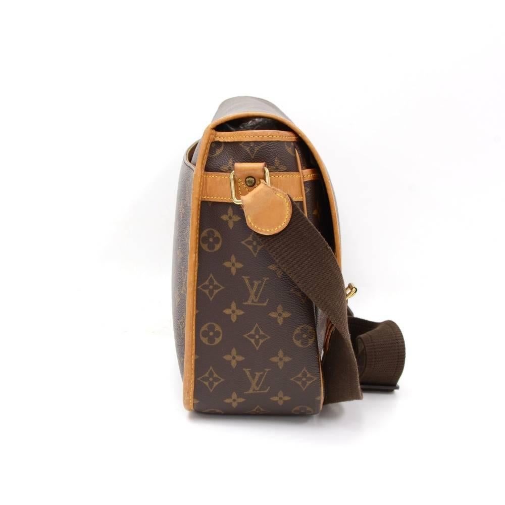 Brown Louis Vuitton Sac Gibeciere GM Monogram Canvas Large Messenger Shoulder Bag