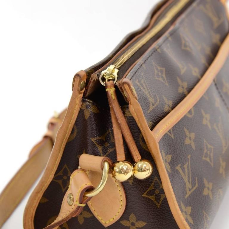 Louis+Vuitton+Popincourt+Shoulder+Bag+Brown+Leather for sale online