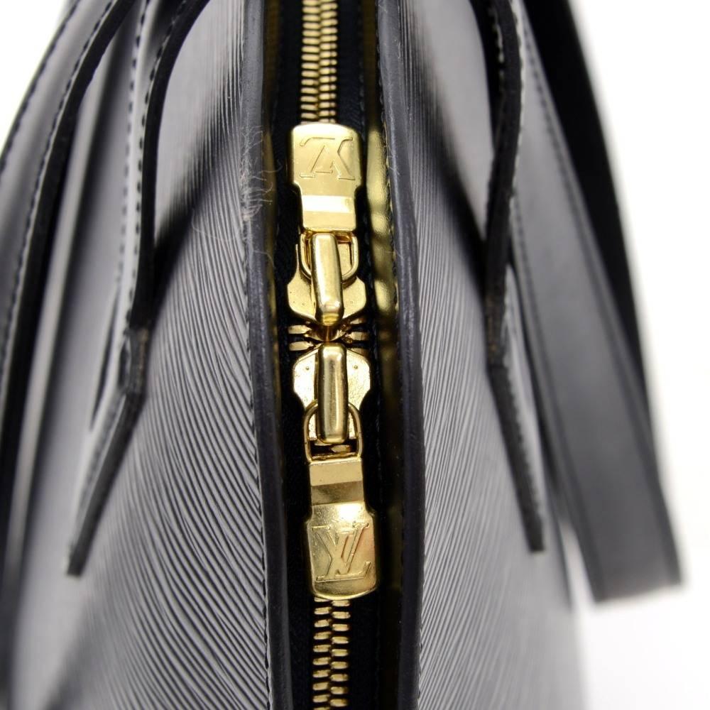 Louis Vuitton Lussac Black Epi Leather Large Shoulder Bag 4