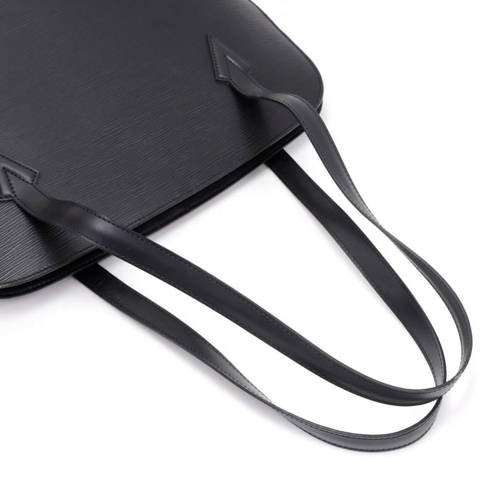 Louis Vuitton Lussac Black Epi Leather Large Shoulder Bag 2