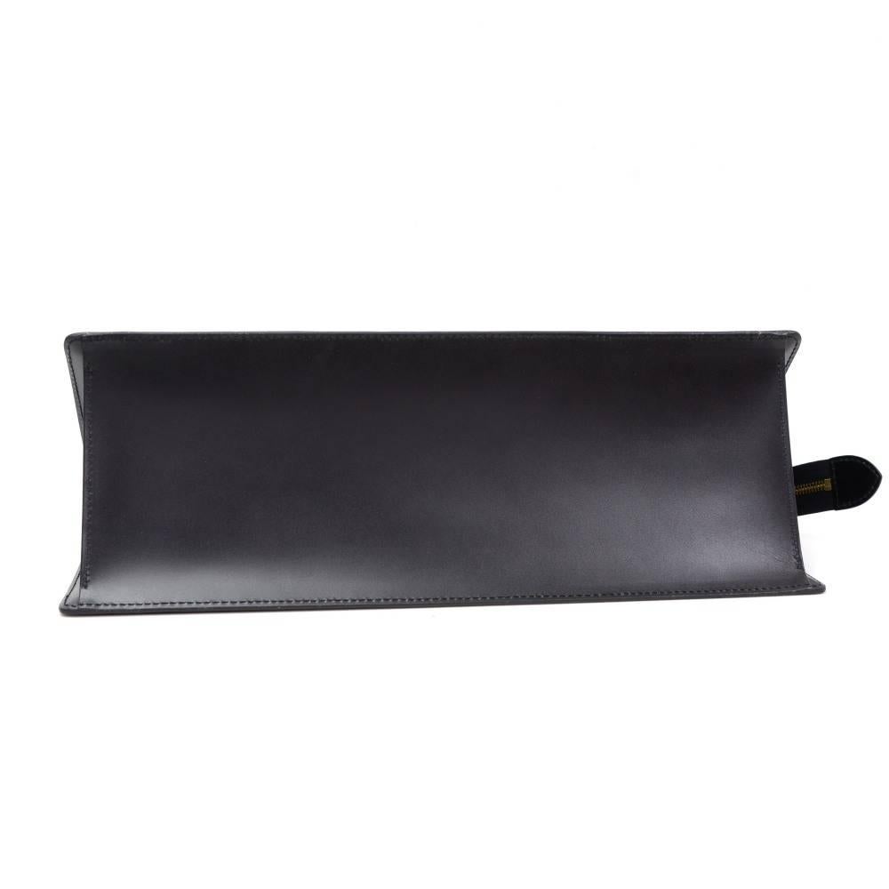 Vintage Louis Vuitton Sac Triangle Black Epi Leather Hand Bag 2