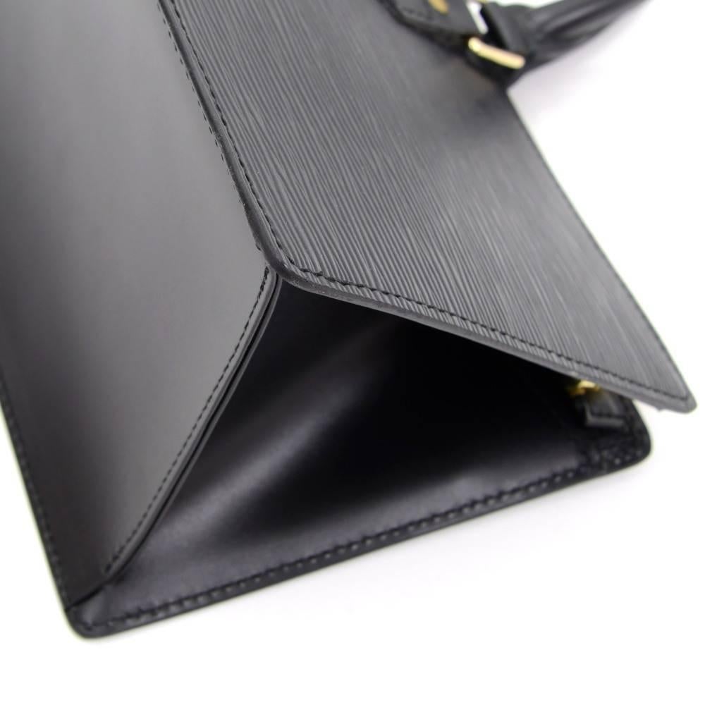 Vintage Louis Vuitton Sac Triangle Black Epi Leather Hand Bag 4