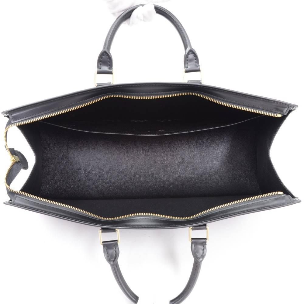 Vintage Louis Vuitton Sac Triangle Black Epi Leather Hand Bag 6